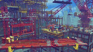 Skyscraper Under Construction stage in Super Street Fighter IV