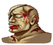 Sagat defeated sprite in World Warrior