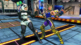 Chun-Li's Panda and Cammy's King Costume.