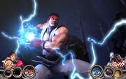 Super Street Fighter IV: PachiSlot Edition: Ryu using Hadoken.