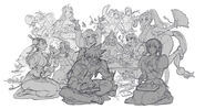 Rough art for the Japan Fighting Game Publishers Roundtable 2.