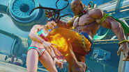 Sagat starts the sequence on Ibuki