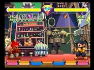 Dee Jay in the background in Super Gem Fighter Mini Mix.