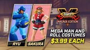 Street Fighter V Arcade Edition - Mega Man and Roll Costumes