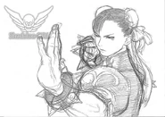 Rough Sketches used in the Street Fighter III: 3rd Strike Arcade Intro