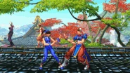 Chun Li dash canceling her Cross Rush and dashing towards Ling Xiaoyu