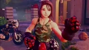 Akira during her character trailer in Street Fighter V