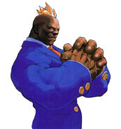 Boman's character selection portrait in Rival Schools: United by Fate.