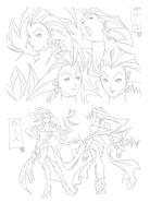 Street Fighter Alpha: The Animation: Concept art.
