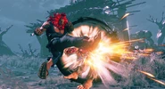 Akuma's Tatsumaki Zankukyaku in Street Fighter V.