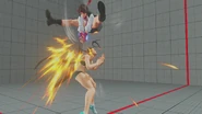 Sakura utilizing Sakura Otoshi as part of her V-Skill in Street Fighter V.
