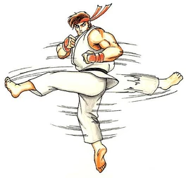 Official artwork of Ryu's Tatsumaki Senpukyaku from .