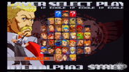 Street Fighter Alpha 3 MAX select screen