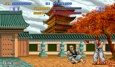 Street Fighter 1 (Arcade) China Stage 1: Ryu vs. Lee 