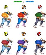 Sodom's costume colors as they appear in home versions of Street Fighter Alpha 3