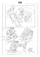 Ryu concept art from Street Fighter Zero - Settings material.