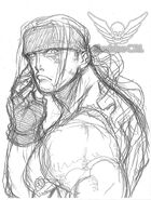 Rough Sketches used in the Street Fighter III: 3rd Strike Arcade Intro