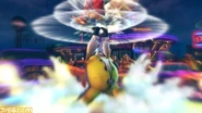 Another screenshot of the finishing palmstrike against Ken.