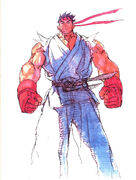 Street Fighter III: New Generation: Win screen art by Kinu Nishimura.