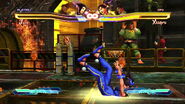 After the last hit, Juri's opponent is slammed into the ground.