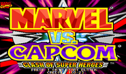 Główne menu Marvel vs. Capcom: Clash of Super Heroes