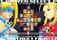 Character select screen (Arcade version)