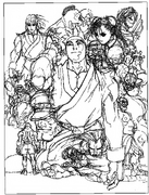 Street Fighter II: Rough illustration by Akiman.