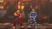 Gif animation of Ken using Shippu Jinrai-kyaku against Cody in Ultra Street Fighter IV's OMEGA mode.