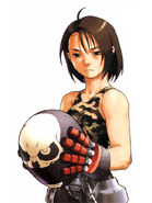 Akira without her jacket and helmet in Rival Schools: United by Fate