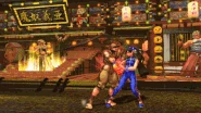 An example of a Charge Attack Dash Cancel displayed by Ibuki against Ling Xiaoyu in Street Fighter X Tekken.