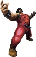 Hugo's appearance without the background in Street Fighter X Tekken
