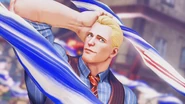 Cody's Victory Pose in Street Fighter V.