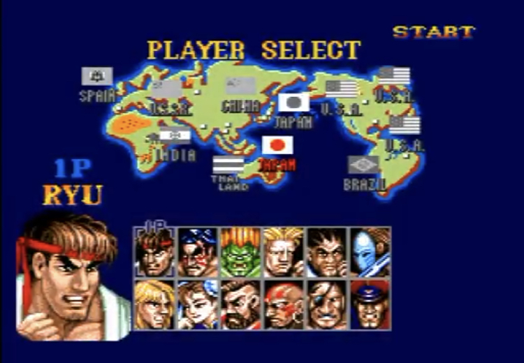 super street fighter 2 character select