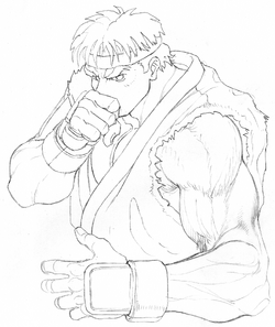 ryu (street fighter) drawn by kuroneco