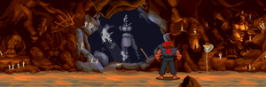 Gokuento (獄炎島, Gokuento?), Akuma's stage in Street Fighter Alpha 2