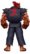 Akuma's victory pose in Super Street Fighter II Turbo HD Remix.