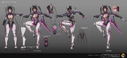 Mecha Juri costume concept art
