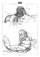 Gouken & Goutetsu concept art from Street Fighter Zero - Settings material.