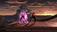 Gif animation of Ken using Shippu Jinrai-kyaku in Super Smash Bros. Ultimate.