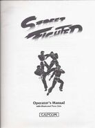 Ryu, Sagat and Joe in Street Fighter Operators Manual With Illustrated Parts Lists.
