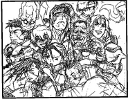 Group sketch. (Street Fighter III: New Generation)