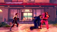 Akira after activating her first V-Trigger Otoko no Senaka to witness her older brother Daigo beating Dan in two hits.