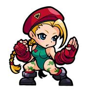 Cammy in Street Fighter: Puzzle Spirits: Artwork by Kinoshita Reiko.