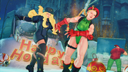 Kolin hits Cammy, causing her to spin around at the beginning of her Critical Art.