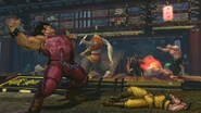 Haggar chasing Sodom in Street Fighter X Tekken