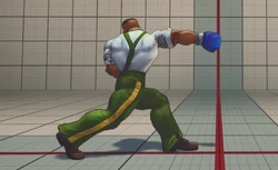 Dudley using Step Straight in Ultra Street Fighter IV.