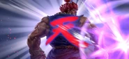 Akuma using Raging Demon in TEPPEN.