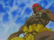 Dhalsim as he appears in the Street Fighter Alpha: The Animation movie.