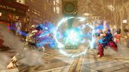 Ryu and Ken's Hadokens clashing in Street Fighter V