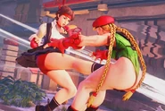 SakuraKicksCammy.jpg (599 KB) Sakura hitting Cammy with her Shunpukyaku at the beginning of Sakura Rain.